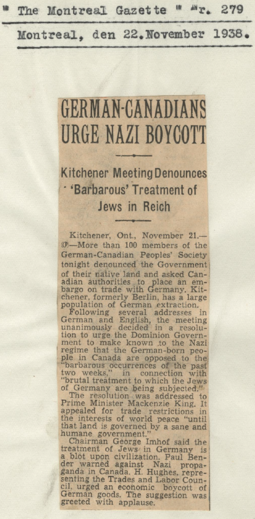 Boykott, 1935 – 1939